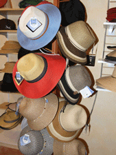Large selection of women's hats in Mesilla, NM