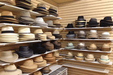 Men's hats for sale at a Real Man in Mesilla, NM