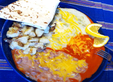Enchilada plate at Cafe de Mesilla Coffee Shop in Las Cruces