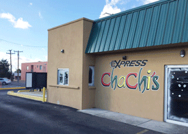 Mexican food drive thru on Locust Street in Las Cruces