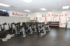 Exercise bikes at Club Fitness in Las Cruces