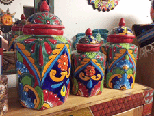Talavera Canisters for sale in Las Cruces at Coyote Traders