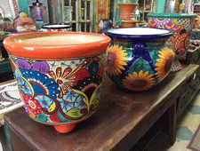 Talavera pots for sale in Las Cruces at Coyote Traders