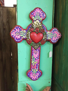 Southwestern art crosses for sale in Las Cruces at Coyote Traders