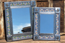 Mexican tin mirrors for sale at Coyote Traders in Las Cruces