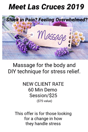 Massage coupon discount in Las Cruces 2019