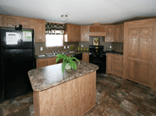 Nice kitchen in a Fiesta Mobile Home in Las Cruces, NM