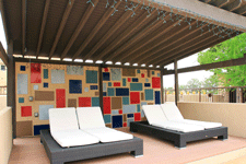 Lounge beds at Hacienda de Mesilla