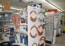 Plumbing supplies at Hayden's Hardware Store in Las Cruces, NM