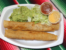 Flautas at La Cocina Mexican food restaurant in Mesilla Park, NM