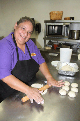 Making homemade tortillas in Las Cruces