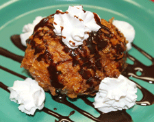 Fried Ice Cream at Nopalito's Mexican Food Restaurant on Mesquite Street in Las Cruces, NM