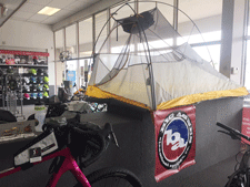 Bicycle travel accessories for sale at Outdoor Adventures Bike Shop in Las Cruces, NM