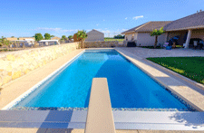Lap pool in Las Cruces installed by Pools by Design