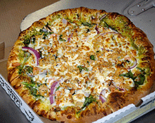 Pesto Harvest Pizza at Road Runner Pizza in Las Cruces, NM