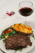Steak and wine at Double Eagle Restaurant in Old Mesilla, NM