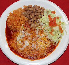 Red Enchilada plate at Roberto's Mexican Food Restaurant in Las Cruces, NM