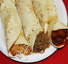 Burritos at Roberto's Mexican Food Restaurant in Las Cruces, NM