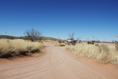 Dirt road to Butterfield Shooting Range