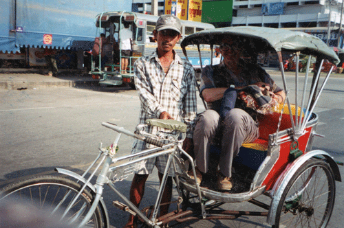 Bicycle tuk tuk in Ayuthaya, Thailand