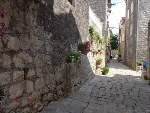 Street in Bay of Kotor, Montenegro