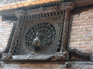 Carved stone cistern in Bhaktapur, Nepal