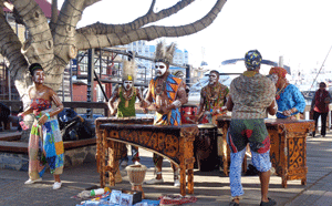 Street performers in Cape Town, South Africa