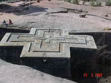 Bet Giorgis famous church in Lalibela, Ethiopia