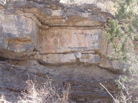 More pictographs at The Hembrillo Battlefield in New Mexico