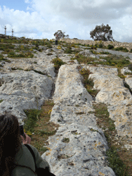 Ruts carved in stone on Malta