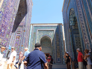 Ornate moslem in Samarkand, Uzbekistan