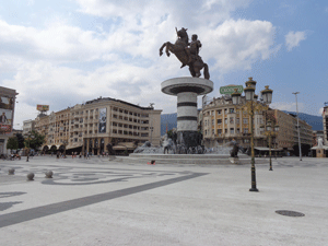 Plaza in Skopje, Macedonia