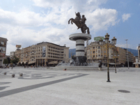 Sculpture in Skopje, Macedonia