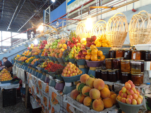 Street fruit market in Yerevan, Armenia
