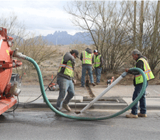Installing internet fiber cable in Las Cruces