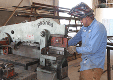 Cutting metal in Las Cruces - Mesilla Park Fabrication