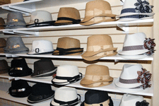 Fashionable men's hats for sale at a Real Man in Mesilla, NM