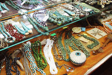 Southwestern jewelry for sale at the Mesilla Book Center in Old Mesilla