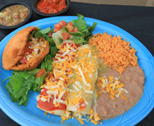 Gordita, red & green enchiladas Las Cruces NM