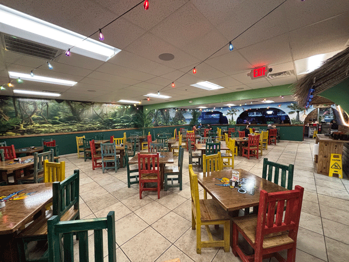 Large dining room at ChaChi's Mexican food restaurant in Las Cruces, New Mexico