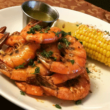 Shrimp dish at Hacienda de Mesilla