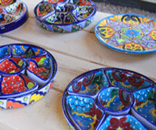 Talavera dishes for sale at Casa Bonita Imports in Las Cruces