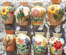 Hanging Pots at Casa Bonita Imports in Las Cruces