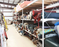 Upholstery warehouse of materials at Las Cruces Upholstery in Las Cruces, NM