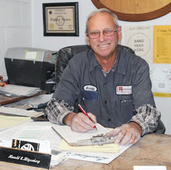 Harold Litzenberg of Litzenberg Auto Body Shop in Las Cruces