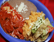 Tacos, Chile con Carne at Nopalito's Mexican Food Restaurant on Mesquite Street in Las Cruces, NM