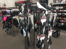 Bicycle seats for sale at Outdoor Adventures Bike Shop in Las Cruces, NM