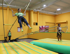 Sling shot air jumper at Rockin Jump Trampoline Park in Las Cruces