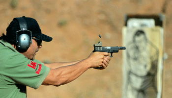 Shooting at the range in Las Cruces