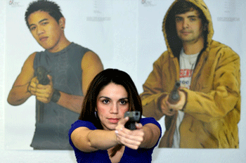 Woman at a Concealed Carry Classes in Las Cruces